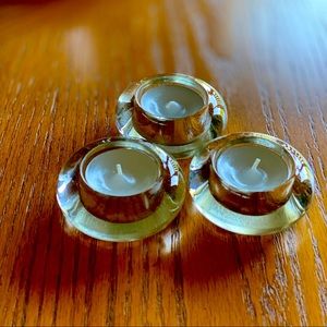 Votive Candle Holders • Set of 3 • Votive Candles incl • approx 3 in diameter